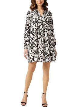 Robe Naf Naf Géo Noire pour Femme