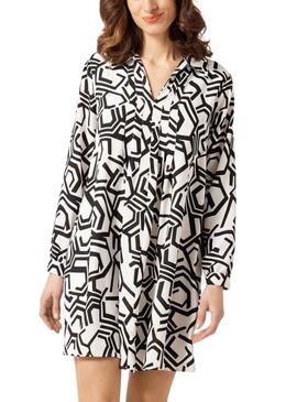 Robe Naf Naf Géo Noire pour Femme