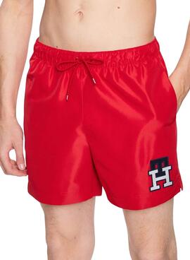 Slip de bain Tommy Hilfiger TH Monogram Rouge Homme