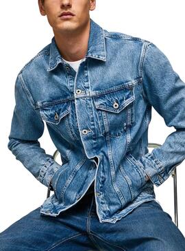 Veste Denim Pepe Jeans Pinners Bleu Homme