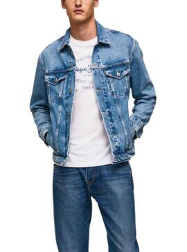 Veste Denim Pepe Jeans Pinners Bleu Homme