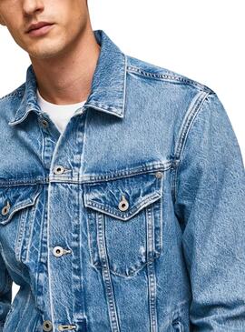 Veste Denim Pepe Jeans Pinners Bleu Homme