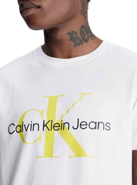 T-Shirt Calvin Klein Seasonal Blanc Homme