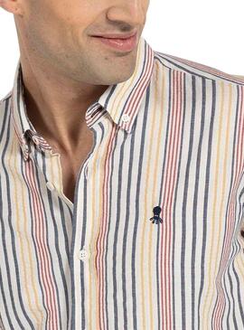Chemise El Pulpo Oaxaca Beige pour Homme