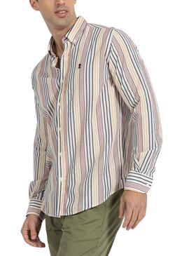 Chemise El Pulpo Oaxaca Beige pour Homme