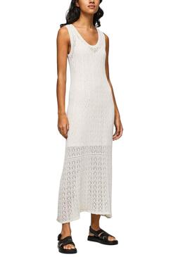 Robe Pepe Jeans Farah Blanc pour Femme