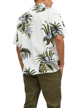 Chemise Jack & Jones Tropic Blanc pour Homme
