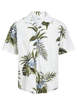 Chemise Jack & Jones Tropic Blanc pour Homme