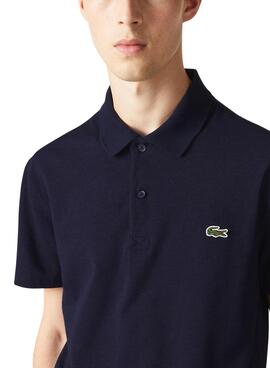 Polo Lacoste Bord Bleu Marine pour Homme