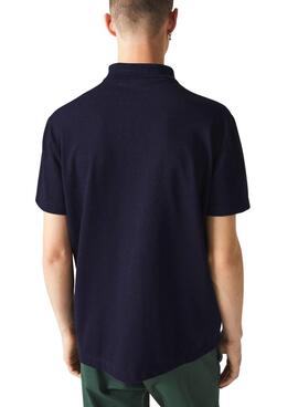Polo Lacoste Bord Bleu Marine pour Homme