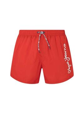 Slip de Bain Pepe Jeans Finnick Rouge pour Homme