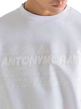 Sweat Antony Morato Quattro Blanc pour Homme
