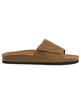 Sandales Pepe Jeans Bio Slider Brun pour Homme