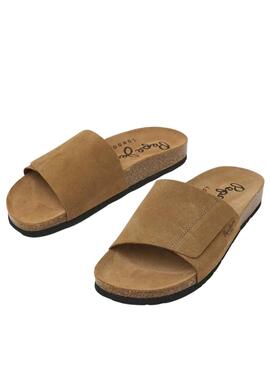 Sandales Pepe Jeans Bio Slider Brun pour Homme