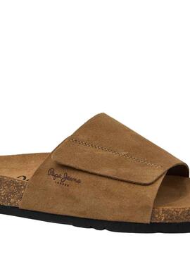 Sandales Pepe Jeans Bio Slider Brun pour Homme