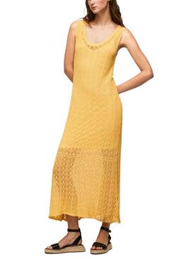 Robe Pepe jeans Farah Jaune pour Femme