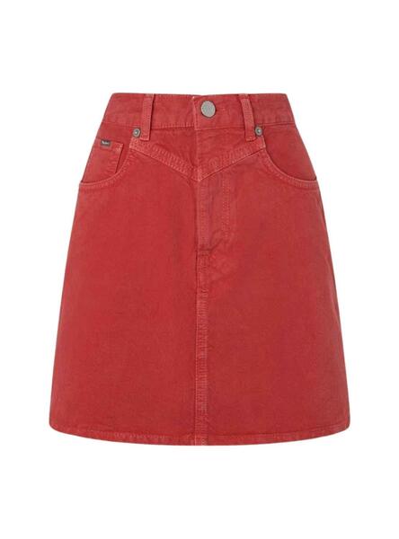 Jupe en jeans rouge outlet