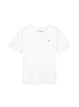 T-Shirt Tommy Hilfiger Sporty Ruban Maille Blanc