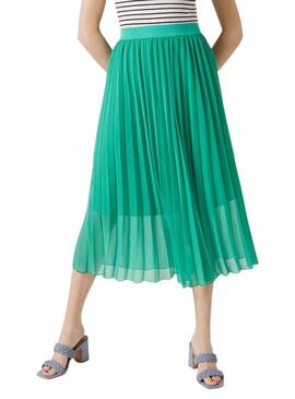 Jupe Naf Naf Plisada Vert pour Femme