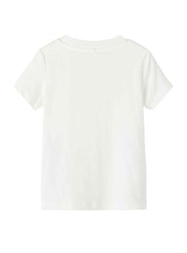T-Shirt Name It Fleur Blanc pour Fille