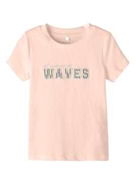 T-Shirt Name It Fleur Orange pour Fille