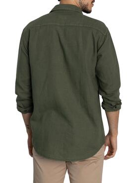 Chemise Lino Vert Klout pour Homme