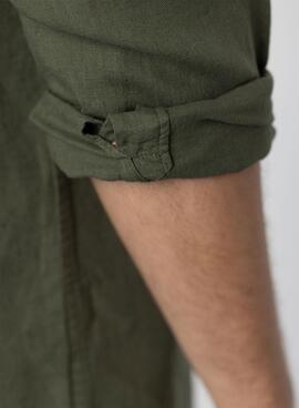 Chemise Lino Vert Klout pour Homme