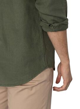 Chemise Lino Vert Klout pour Homme