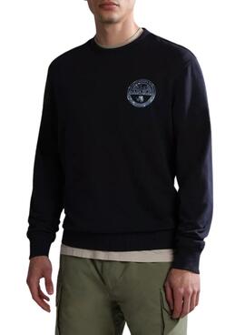Sweat Tampon Napapijri Bleu Marine pour Homme