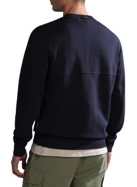 Sweat Tampon Napapijri Bleu Marine pour Homme