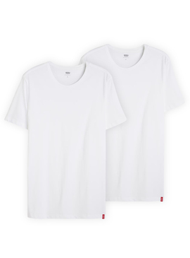 T-Shirt Levis 2 Pack Crewneck Blanc Homme