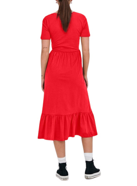 Robe Only Peplum Rouge pour Femme