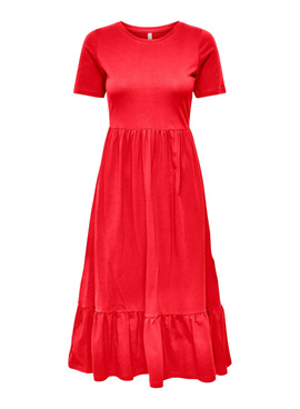 Robe Only Peplum Rouge pour Femme