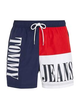Slip de bain Tommy Jeans Archive Colorblock pour Homme