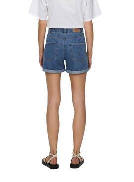 Short Only Vega Mon Denim Bleu Medio pour Femme