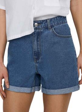 Short Only Vega Mon Denim Bleu Medio pour Femme