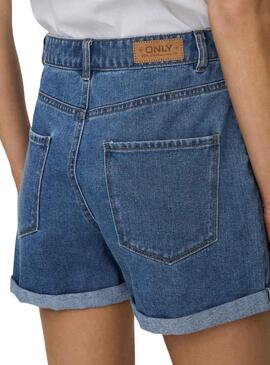 Short Only Vega Mon Denim Bleu Medio pour Femme