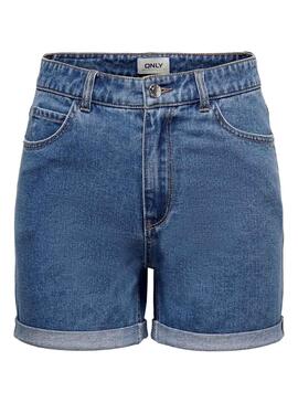 Short Only Vega Mon Denim Bleu Medio pour Femme