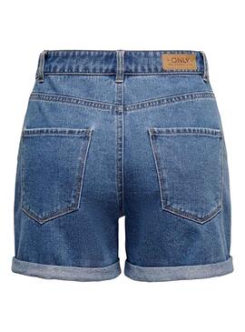 Short Only Vega Mon Denim Bleu Medio pour Femme