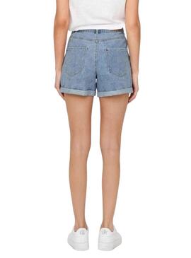Short Only Maman Vega Denim Bleu pour Femme