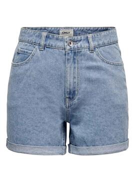 Short Only Maman Vega Denim Bleu pour Femme
