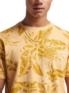 T-Shirt Superdry Vintage Printed Orange Homme