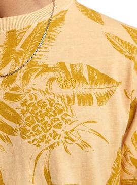 T-Shirt Superdry Vintage Printed Orange Homme