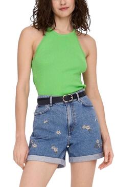 Top Only Gemma Licol Vert pour Femme