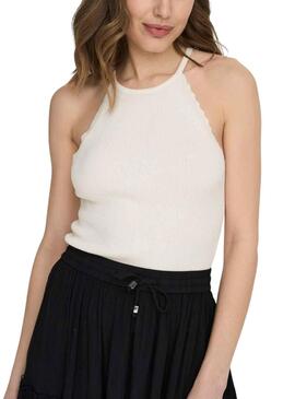 Top Only Gemma Halter Beige pour Femme