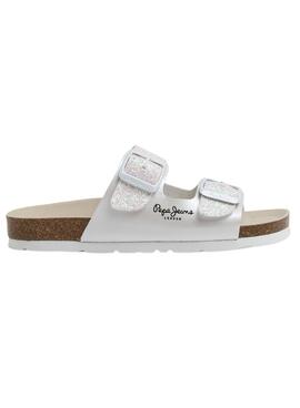 Sandales Pepe Jeans Oban Couple Blanc pour Fille