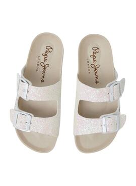 Sandales Pepe Jeans Oban Couple Blanc pour Fille