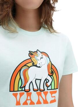 T-Shirt Vans Unicorn Rainarc Vert pour Fille