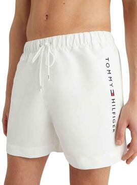 Slip de bain Tommy Hilfiger Logo Blanc pour Homme