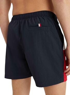 Slip de bain Tommy Hilfiger Flag Bleu Bleu Marine